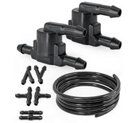 Kit d'extension universel 2 voies avec clapets anti-retour pour lave-glace avant et arrière - Compatible Toyota Lexus Nissan Opel et autres véhicules - Valves de contrôle pour gicleurs d'essuie-glaces