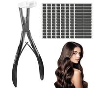 Kit d'extensions de cheveux humains avec pince à ruban adhésif et 96 pièces de bande adhésive, extensions de cheveux humains pour salon de coiffure, installation professionnelle