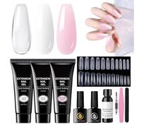 Kit d'extensions de ongles en gel, extension de gel du constructeur pour débutants, conception professionnelle de l'ensemble de colle générateur réglable, 7 ml pour les femmes sculpting art salon