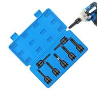 Kit d'extracteur à vis de 7 pièces - SET REMOVO VIS ROULTURE HAUTE RUFFICILE POUR VIS SLIPED/RURTINE | Points de forage à gauche professionnels et extracteurs faciles à appâter | Construction en acier