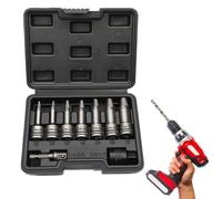 Kit d'extracteur de boulons cassés et écrous cassés et douilles | Borken Ensemble de forets extracteur de boulons pour écrous rouillés endommagés goujons tuyaux filetés réparation automobile