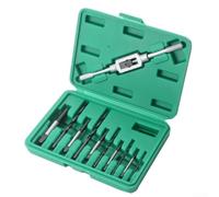Kit d'extracteur de vis à base de clé à taraud 11 pièces avec composants en acier rapide pour récupération de fixation de 3 mm à 10 mm