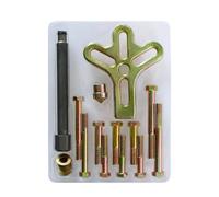 Kit d'extracteur de volant de 13 pièces pour un retrait et une réparation faciles - Comprend un extracteur, un cône, une tige d'arbre, des vis et des rondelles - Acier CV haute dureté