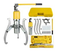 Kit d'extracteur hydraulique 20T avec pompe intégrée - Extracteur de roulement à 3 mâchoires pour enlèvement de moyeu de roue d'inertie atelier mécanique automobile