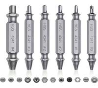 kit d'extracteurs de vis 6 pièces, outil d'extraction endommagé dépouillé
