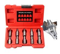 Kit d'extracteurs de vis Extracteur multi-cannelures robuste inoxydable | Kit d'extraction de boulons pour hommes adultes, lui, mari, service auto mécanicien réparation et