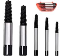 Kit D'Extracteurs De Vis, Jeu D'Extracteur De Goujon De 5 Pièces Avec Boîte, Jeu D'Extracteurs De Goujons De 4-18MM, Pour Desserrer Et Enlever Les Vis Bloquées Ou Cassées