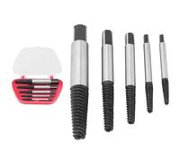 Kit d'extracteurs de vis professionnels - Extracteur de vis - Outil de dévissage à gauche - Extracteur de vis à gauche - Extracteur de vis en spirale - Outil argenté pour un retrait facile
