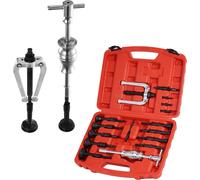 Kit d'extraction de bague de roulement et d'extracteur de joint pour trou borgne, kit d'outils pilotes à marteau coulissant pour retirer le roulement interne, 10 pinces de serrage réglables et contre-