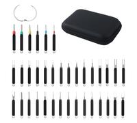 Kit d'extraction de borne, 5,51 x 3,94 x 1,38 pouces Extracteur de goupille de câble de 36 pièces pour démontage du connecteur sans effort, outils établis pour le harnais électrique automotri