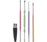 Kit D'extraction de Cérumen 1 Set en Acier Inoxydable | Outil Auriculaire pour Adultes, Boîte Incluse, Plastique, Brosse de Nettoyage