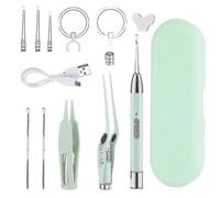 Kit D'extraction De Cérumen Avec Miroir, Cure-Oreilles En Forme De Fleur, Lumière Led Et Loupe Grossissante X5