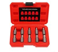 Kit d'extraction de vis portable de 10 pièces avec un design de boîte pratique, parfait pour les réparations sur les chantiers de travail