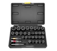 Kit d'extraction de vis pour vis endommagées et écrous | Extracteur de Fixations Endommagées, Kit de Démontage, Goujons et Antivols de Roue, Usage Automobile, écrous