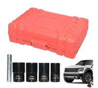 Kit d'extraction d'écrous de roue, kit de 5 extracteurs de boulons avec accessoires inclus, extracteur d'écrous pour pneus, pour vis de fixation de vis et axe