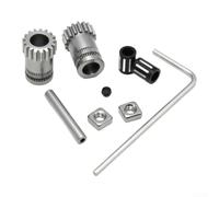 Kit d'extrudeuse à double engrenage en acier trempé pour imprimante 3D, compatible avec MK2/MK2.5/MK3 et pour série ender3, usiné CNC de précision avec 15 kg de force d'entraînement