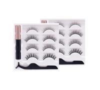 Kit d'Eyeliner Magnétique Faux Cils，Faux Cils Magnétique Eyeliner Kit,Faciles à Porter Et Réutilisables，Kit de Cils Magnétiques et Eyeliner Magnétique