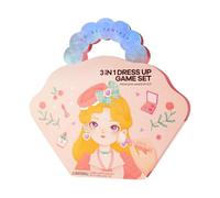 Kit d'habillage d'autocollants - Kit d'artisanat en papier de princesse pour filles, livre créatif de jouets | Pages d'activités de tenues de mode, collection de jeux de maquillage pour garçon