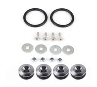 Kit D'habillage De Baie Moteur De Rondelle De Pare-Chocs/Boulon D'alliage D'aluminium De Voiture Fixation à DéGagement Rapide Gris