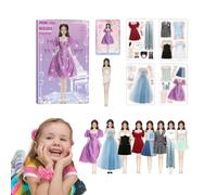 Kit d'habillage de magnétique - Kit de jeu de rôle créatif, tenues magnétiques réutilisables, pièces de mode combinables, design de plateau de jeu | Activité éducative imaginative pour les