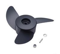 Kit d'hélice électrique hors-bord 3 lames en plastique haute vitesse | Design à 2 lames, optimisation haute vitesse, installation facile, broche et écrou inclus, finition en plastique noir