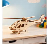 Kit d'hélicoptère solaire - Modèle d'avions en bois de 23,5 cm, projet de science du bricolage, jouet énergétique renouvelable | Artisanat de la tige éducative avec panneau solaire, bâtiment d'ingénie