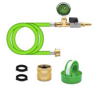 Kit d'hivernage pour camping-car avec manomètre, tuyau d'hiver de 152,4 cm avec adaptateur de raccord de soufflage GHT de 1,9 cm et prise de connexion rapide de 6,35 mm, arroseur d'hiver pour