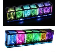 Kit d'horloge à tube Nixie rétro à monter soi-même avec LED RVB et spectre de musique Affichage numérique pour chronométrage personnalisable et assemblage électronique de style vintage