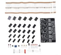 Kit d'horloge de circuit numérique 6 bits pour l'enseignement et la formation, DC 4,5-5,5 V à souder pièces électroniques avec carte PCB, compatible avec l'électronique éducative (pièces)