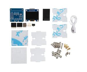 Kit d'horloge électronique à faire soi-même avec coque en acrylique transparent, module de synchronisation wifi et écran d'affichage HD alimenté par interface USB 5 V pour projet esp8266