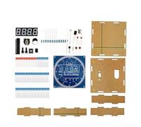 Kit d'horloge électronique à faire soi-même - Minuteur numérique avec affichage de la température et fonction d'alarme pour étudiants, amateurs d'électronique, projet d'apprentissage LED rouge (bleu)