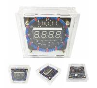 Kit d'horloge électronique à monter soi-même, module rotatif LED DS1302 avec contrôle de la lumière, alarme, affichage de la température pour l'apprentissage des amateurs