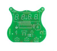 Kit d'horloge LED à 4 chiffres - Électronique DIY - Horloge LED à 4 | Affichage à 4 chiffres, lecture claire du temps, idéal pour les projets de bricolage, construction compacte