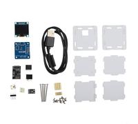 Kit d'horloge météo compatible avec ESP8266 avec prise en charge d'alimentation USB et module de synchronisation WiFi pour projets électroniques