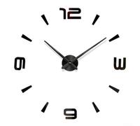 Kit d'horloge murale 3D à faire soi-même, miroir autocollant en acrylique sans cadre avec mouvement silencieux, grande décoration d'intérieur personnalisable pour salon, chambre à coucher, bureau, 70