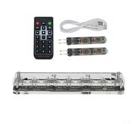 Kit d'horloge Nixie DIY IN-14 sans tubes pour réveil numérique avec lumière LED et télécommande alimentée par USB-C compatible avec les projets de tube lumineux IN14