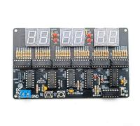 Kit d'horloge numérique 6 bits LED numérique Kit d'horloge électronique, panneau d'apprentissage de la soudure PCB, alimentation CC 5-5,5 V (pièces)