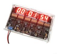 Kit d'horloge numérique à 6 chiffres avec tableau d'entraînement à souder | Affichage LED à 6 chiffres, chronométrage précis, oscillateur stable de 1 Hz, apprentissage du circuit éducatif