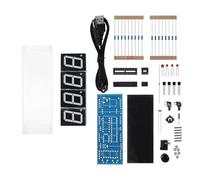 Kit d'horloge numérique DIY 4 Chiffres,Projet Soudure électronique avec Affichage température,luminosité réglable,Fonction d'alarme l'apprentissage Domicile Bureau,Facile à (Blanche)