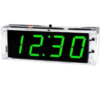 Kit D'Horloge Numérique Led À Monter Soi-Même, Avec Affichage De L'Heure, De La Température Et De La Date, Contrôle De La Lumière, Horloge Numérique Simple Pour Débutants