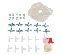 Kit d'hydratation pour lapin avec 10 abreuvoirs et tuyau de 5 mètres avec raccords cannelés pour un débit d'eau constant
