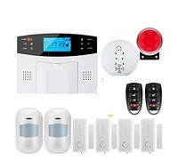 Kit di Alarme pour Maison sans Fil, G2B GSM Home curseur de sécurité du système d'alarme de sécurité Soutien du langage vocal Interphone(G2B Bundle K)