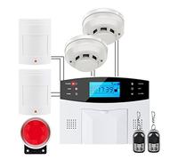 Kit di Alarme pour Maison sans Fil, G2B GSM Home curseur de sécurité du système d'alarme de sécurité Soutien du langage vocal Interphone(G2B Bundle F)