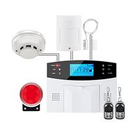 Kit di Alarme pour Maison sans Fil, G2B GSM Home curseur de sécurité du système d'alarme de sécurité Soutien du langage vocal Interphone(G2B Bundle D)