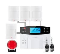 Kit di Alarme pour Maison sans Fil, G2B GSM Home curseur de sécurité du système d'alarme de sécurité Soutien du langage vocal Interphone(G2B Bundle E)