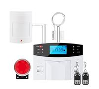 Kit di Alarme pour Maison sans Fil, G2B GSM Home curseur de sécurité du système d'alarme de sécurité Soutien du langage vocal Interphone(G2B Bundle A)