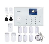Kit di Alarme pour Maison sans Fil, G30 Tuya WiFi Système de sécurité d'alarme GSM Kit de mouvement du détecteur de mouvement Contrôle des applications de contrôle du système d'alarme sans fil(K)