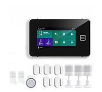 Kit di Alarme pour Maison sans Fil, G60b Système d'alarme de sécurité Tuya WiFi GSM Smart Home Antift Tempe Alarm Temperature Humidité Affichage de l'application Contrôle(E)