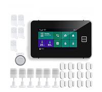 Kit di Alarme pour Maison sans Fil, G60b Système d'alarme de sécurité Tuya WiFi GSM Smart Home Antift Tempe Alarm Temperature Humidité Affichage de l'application Contrôle(K)