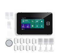 Kit di Alarme pour Maison sans Fil, G60b Système d'alarme de sécurité Tuya WiFi GSM Smart Home Antift Tempe Alarm Temperature Humidité Affichage de l'application Contrôle(G)